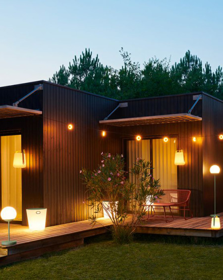 BANQUETTE SIXTIES 2 PLACES 118X64XH72 BLANC COTON FERMOB