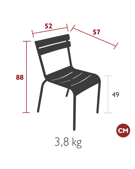 CHAISE LUXEMBOURG LATTE - FERMOB