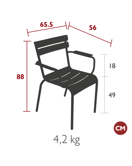 FAUTEUIL BRIDGE LUXEMBOURG BEIGE LATTE FERMOB