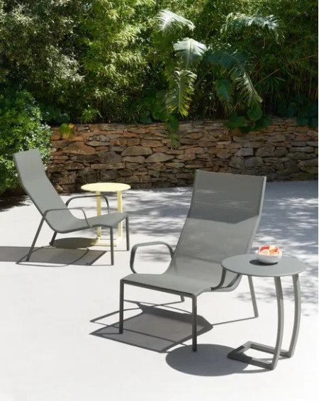 TABLE BASSE ALIZE DEPORTEE Ø48XH55,5 BEIGE LATTE FERMOB