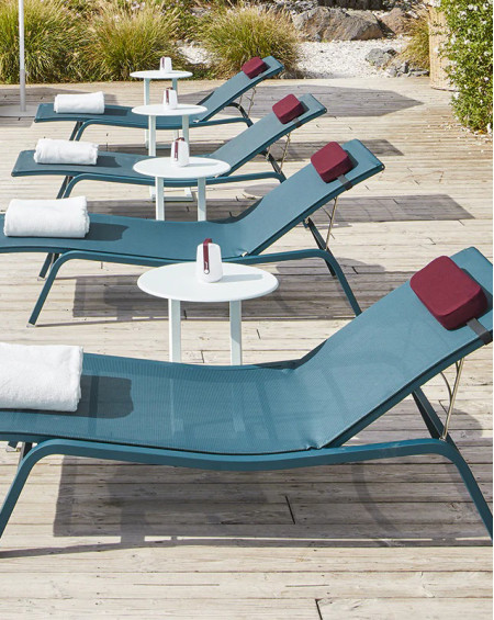 TABLE BASSE ALIZE DEPORTEE Ø48XH55,5 BEIGE LATTE FERMOB