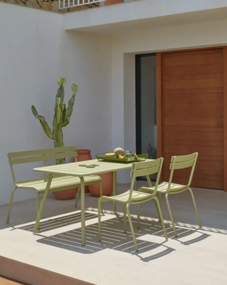 TABLE LUXEMBOURG 143X80 BEIGE LATTE FERMOB