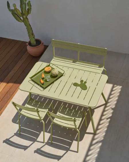 TABLE LUXEMBOURG 143X80 BEIGE LATTE FERMOB