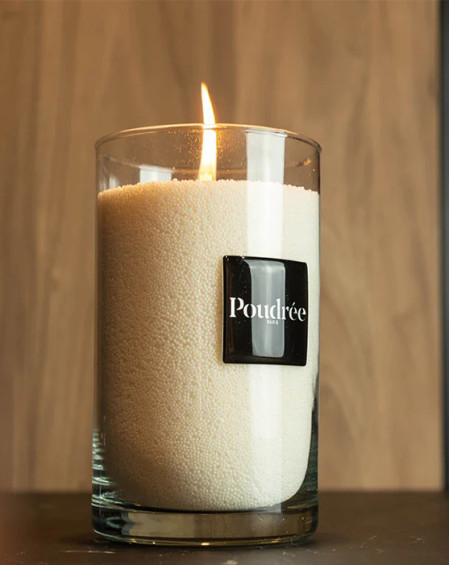 BOUGIE EN PERLE BLANCHE WEEK END A MEGEVE 500G POUDREE PARIS