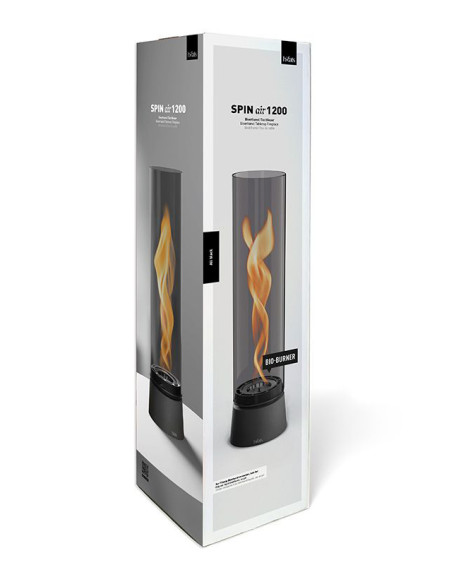 SPIN AIR 1200 TABLETOP FIREPLACE ALL BLACK HOFATS