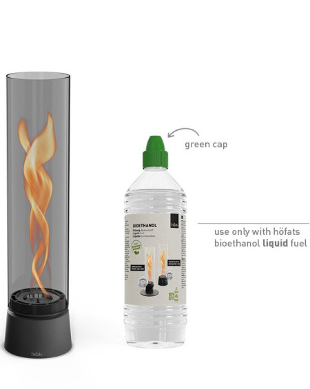 SPIN AIR 900 TABLETOP FIREPLACE ALL BLACK HOFATS