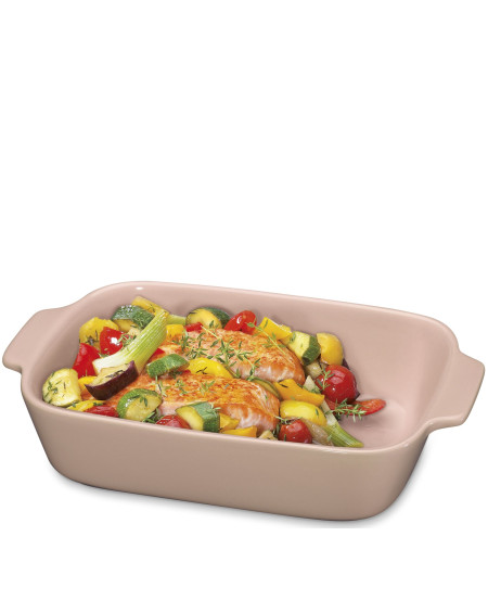 PLAT A FOUR PORTO 36CM RECTANGULAIRE ROSE KUCHENPROFI