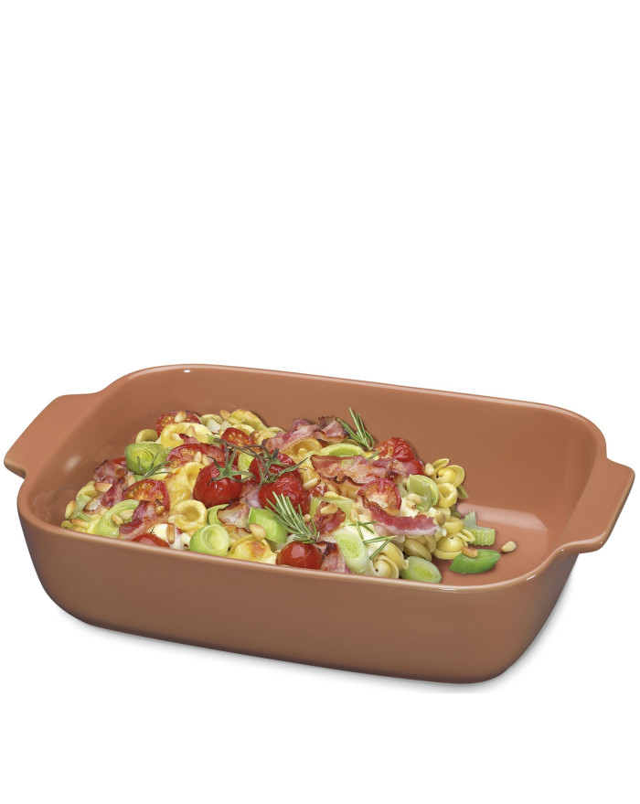 PLAT A FOUR PORTO 36CM RECTANGULAIRE CORAIL KUCHENPROFI