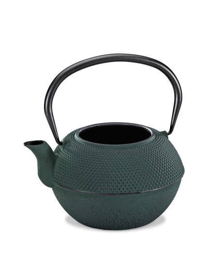 THEIERE EN FONTE AVEC PASSOIRE VERTE 6 TASSES