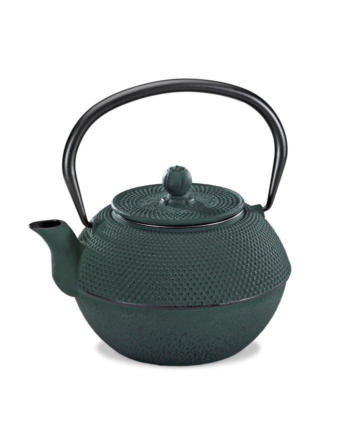 THEIERE EN FONTE AVEC PASSOIRE VERTE 6 TASSES