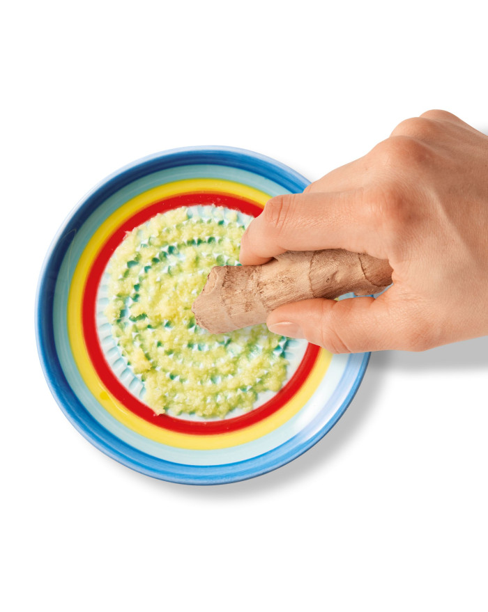 ASSIETTE GRATTOIR A AIL Ø12  ARC EN CIEL BLEU