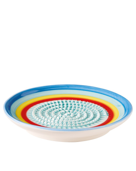 ASSIETTE GRATTOIR A AIL Ø12  ARC EN CIEL BLEU