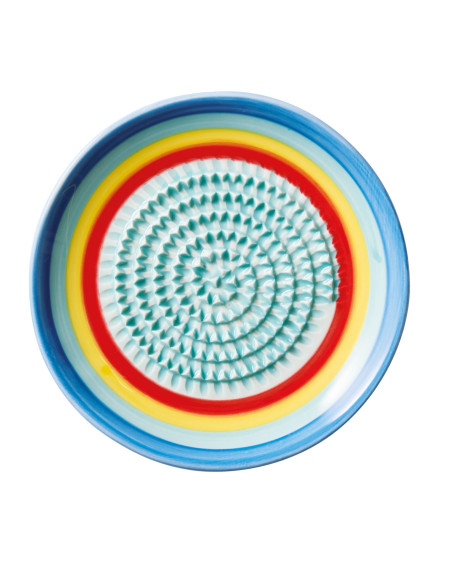 ASSIETTE GRATTOIR A AIL Ø12  ARC EN CIEL BLEU