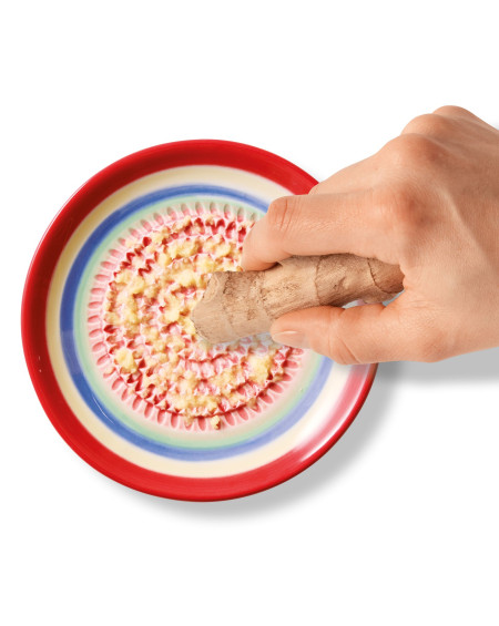 ASSIETTE GRATTOIR A AIL Ø12 ARC EN CIEL ROUGE