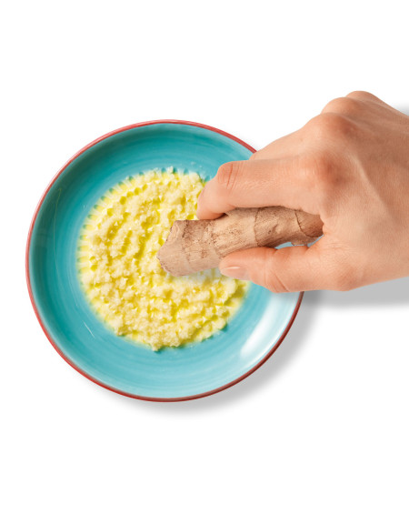 ASSIETTE GRATTOIR A AIL Ø12 BLEU LAGUNE