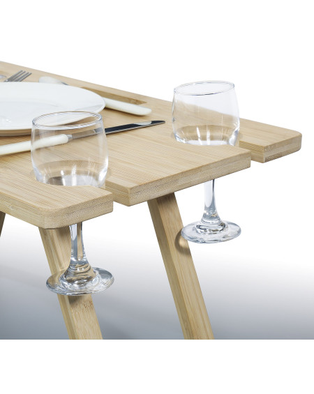 PANIER A PIQUE-NIQUE TABLETTE 4 PERSONNES BLANC/VERT