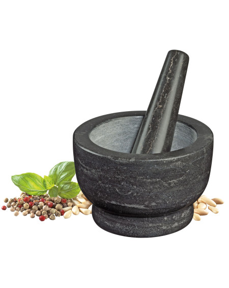 MORTIER MARBRE POLI Ø16XH10 AVEC PILON