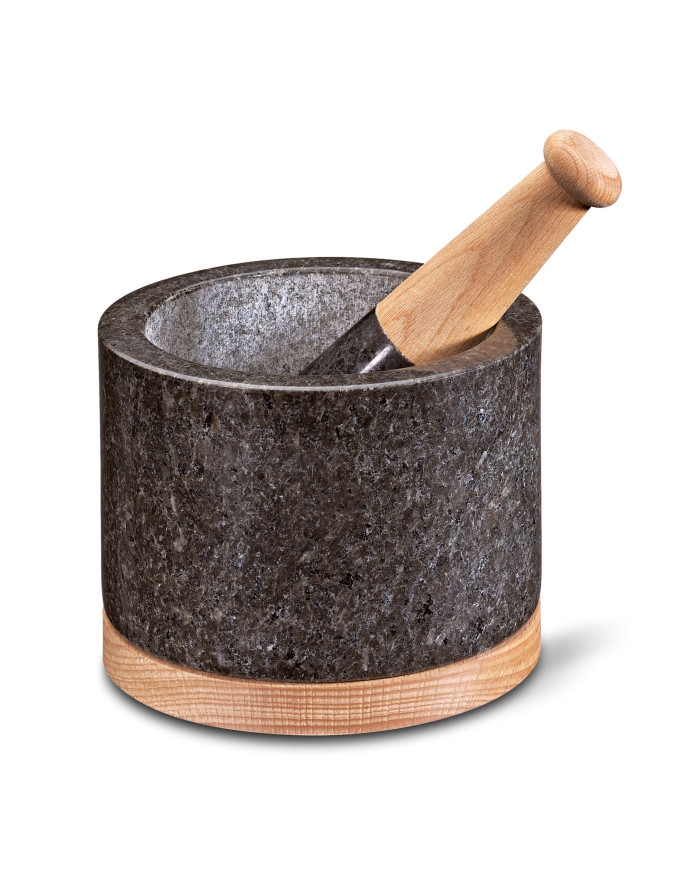 MORTIER EN GRANIT ET BOIS Ø14 AVEC PILON