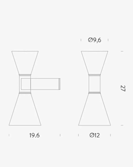 APPLIQUE DE MARSEILLE MINI BLANC RAL9002 230V NEMO LIGHTING