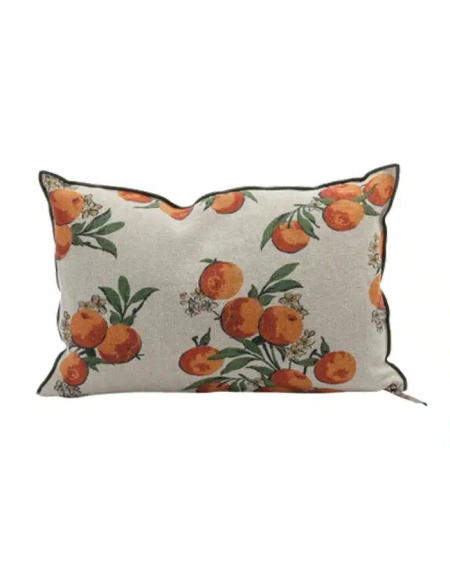 COUSSIN VICE VERSA LES ORANGES 30X50 LIN WABI SABI IMPRIME MAISON DE VACANCES