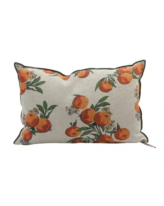 COUSSIN VICE VERSA LES ORANGES 30X50 LIN WABI SABI IMPRIME MAISON DE VACANCES