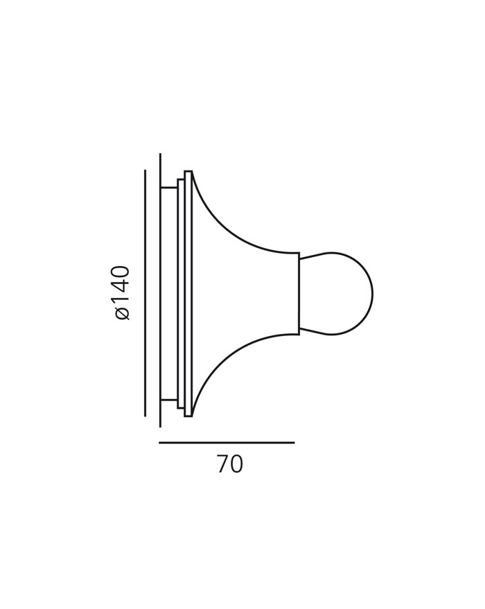 APPLIQUE TETI W/C TRANSPARENT NOIR GRAPHITE ARTEMIDE