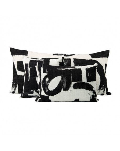 HOUSSE DE COUSSIN MAKALE BLANC 55X110 - HARMONY / HAOMY