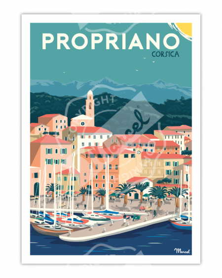 AFFICHE 30X40 PROPRIANO MARCEL TRAVEL POSTERS