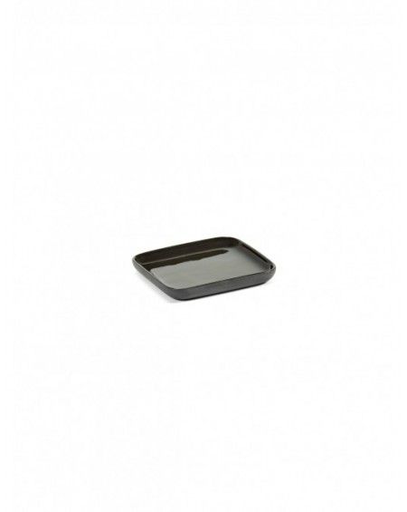 PLATEAU CARRE GRIS COSE 9,8X9,8XH1,2 SERAX