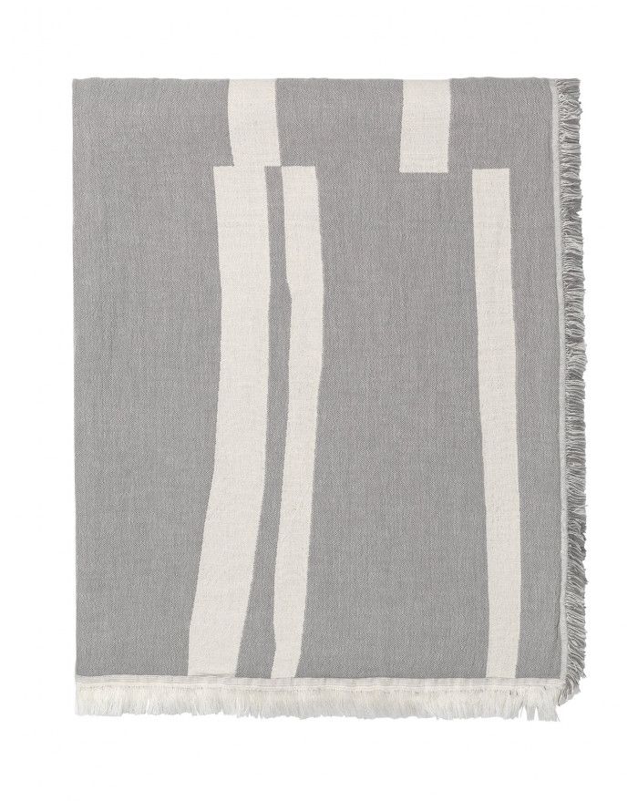 PLAID LYME GRASS 130X180 GREY ELVANG