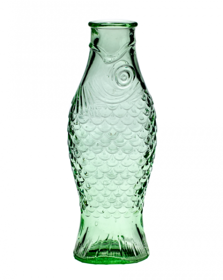 BOUTEILLE TRANSPARENT VERT FISH & FISH SERAX BOUTEILLE TRANSPARENT VERT FISH & FISH SERAX