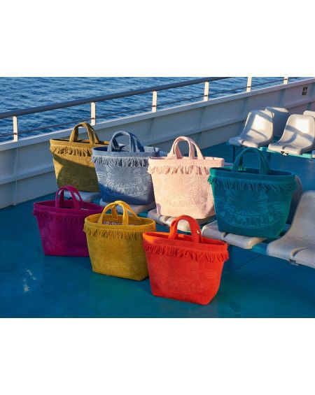SAC DE PLAGE OVERSIZED CYLCADIC DISCO TEAL SUN OF A BEACH